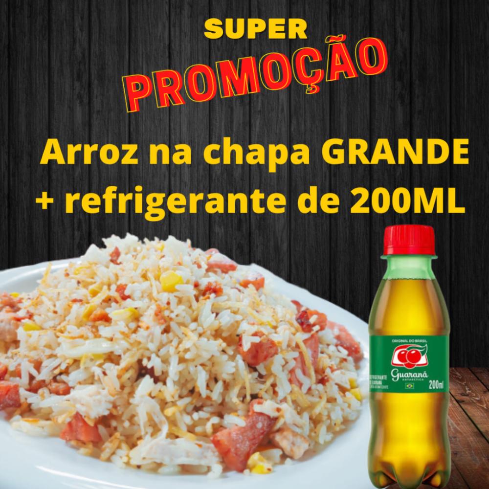 Arroz Na Chapa - Médio + Refri 200ml