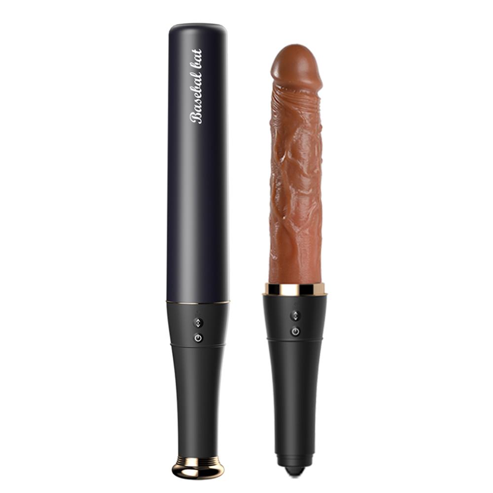 Vibrador Taco De Baseball Vai E Vem Com Estimulador De Língua Para Clitóris