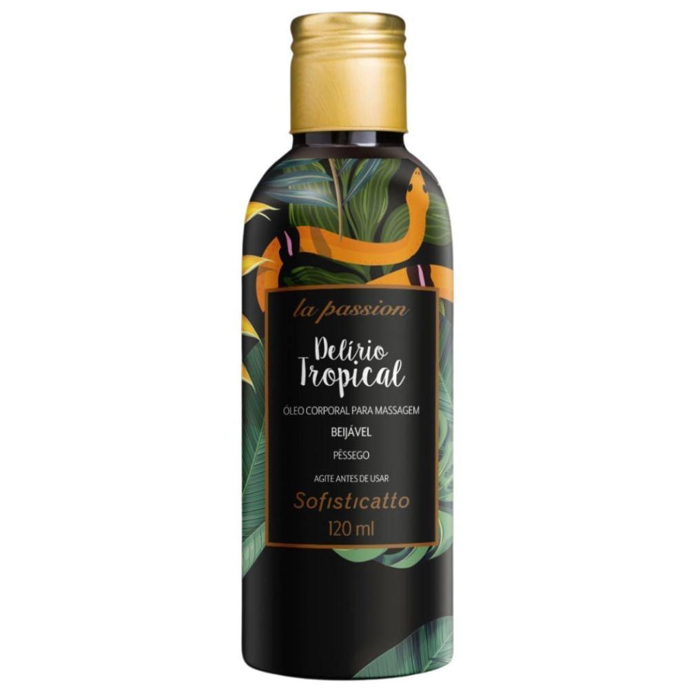 Óleo Para Massagem Sexy Beijável Delírio Tropical Pêssego
